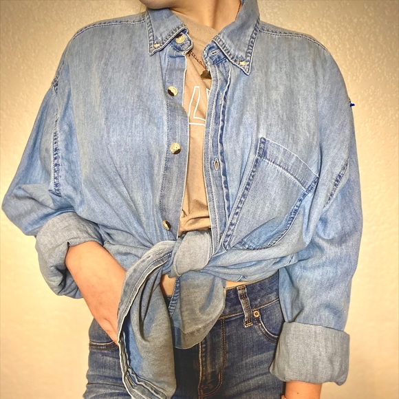 Oversized denim button up - Picture 1 of 1